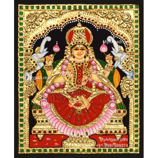 Gajalakshmi Tanjore Painting