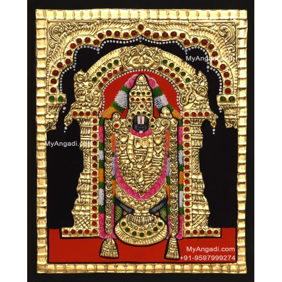 Venkateshwara  Swamy Tanjore Painting