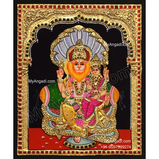 Lakshmi Narasimhar Tanjore Painting