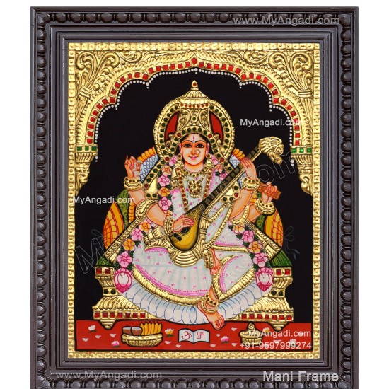 Saraswathi Devi Tanjore Painting