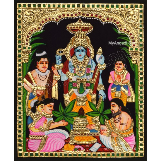 Sathya Narayana Swami Tanjore Painting