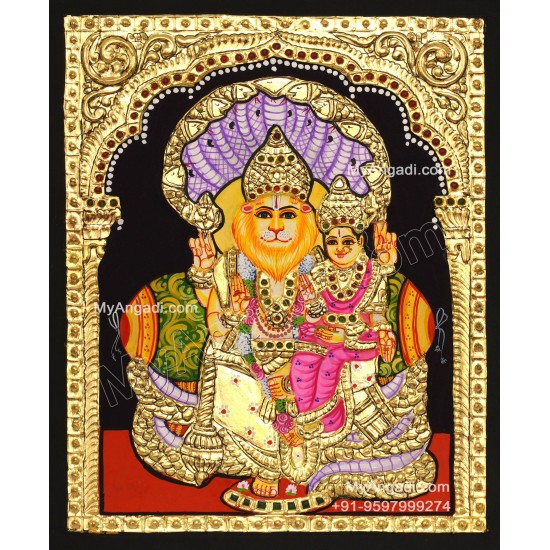 Lakshmi Narasimhar Tanjore Painting
