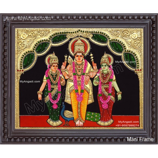 Murugar valli deivanai Tanjore Painting