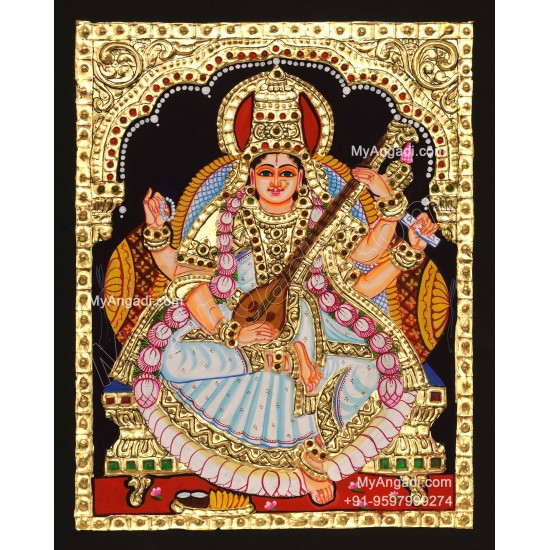 Saraswathi Tanjore Painting
