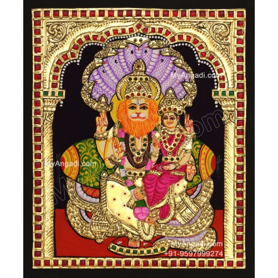 Lakshmi Narasimhar Tanjore Painting