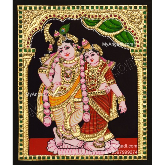 Krishna and Radhe Tanjore Painting