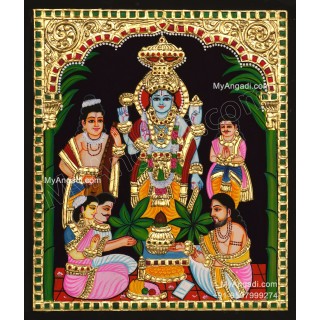 Sathya Narayana Swami Tanjore Painting