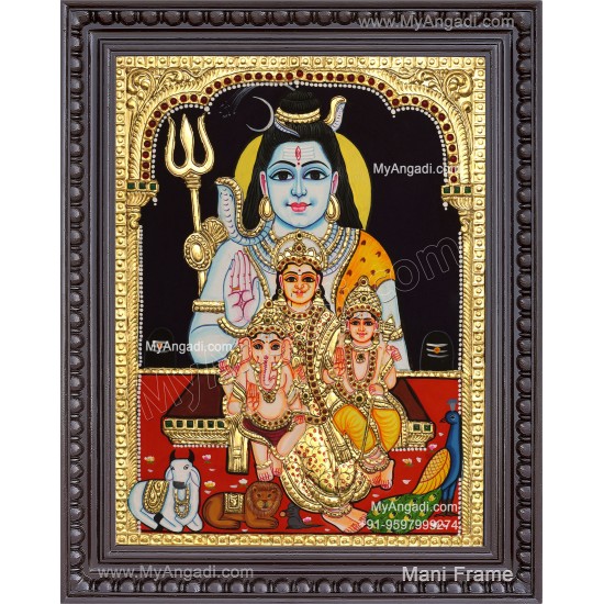 Shiva Family Tanjore Painting