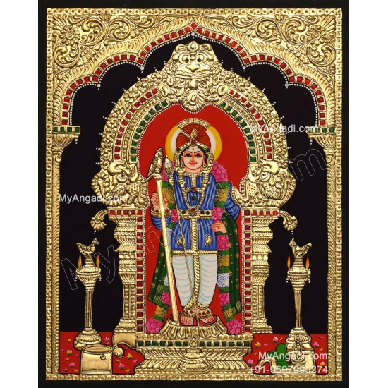 Palani  Murugan Tanjore Painting