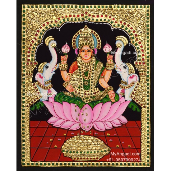 Gajalakshmi Tanjore Painting
