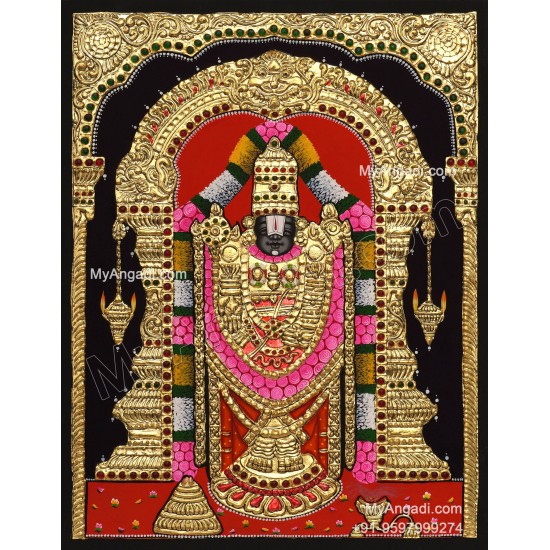 Venkateshwara  Swamy Tanjore Painting