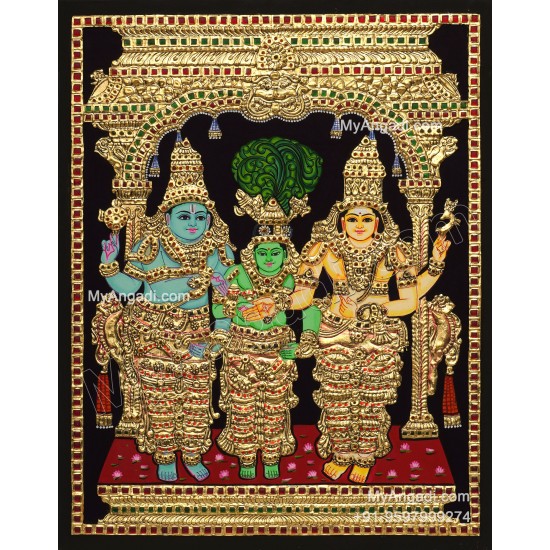 Girija Kalyanam - Tanjore Painting