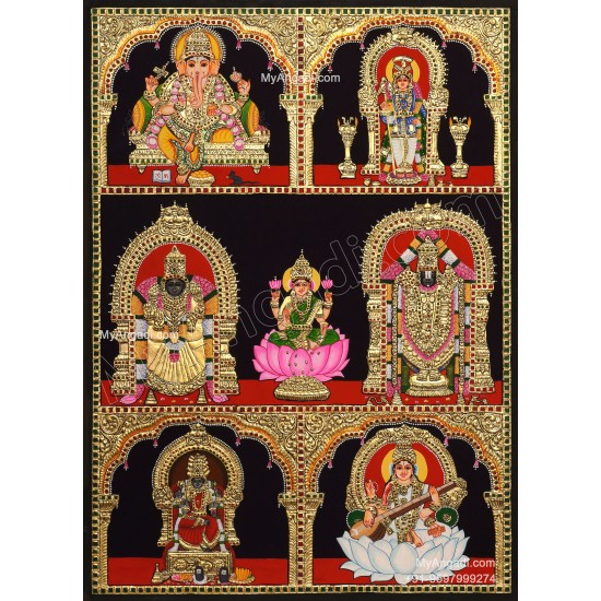 5 Panel  Tanjore Painting