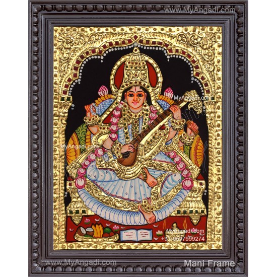 Saraswathi Tanjore Painting