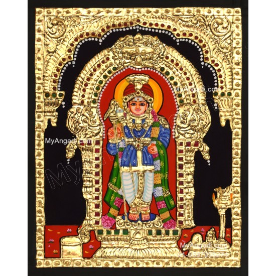 Palani Raja Alangaram Murugan Tanjore Paintings