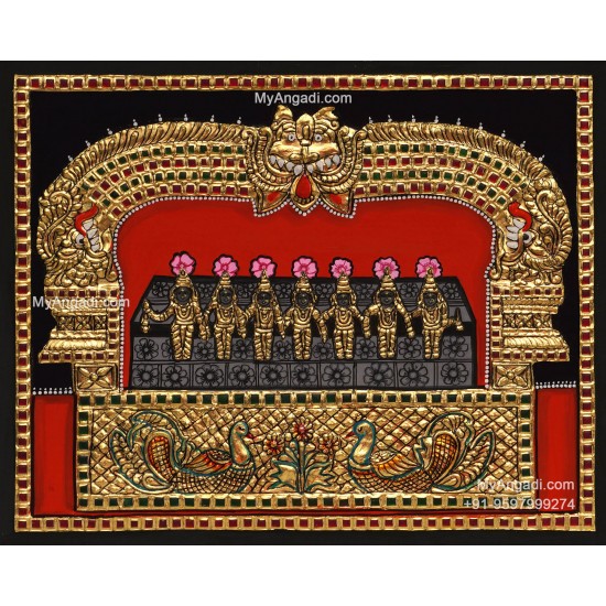 Saptha Kannigal Tanjore Painting