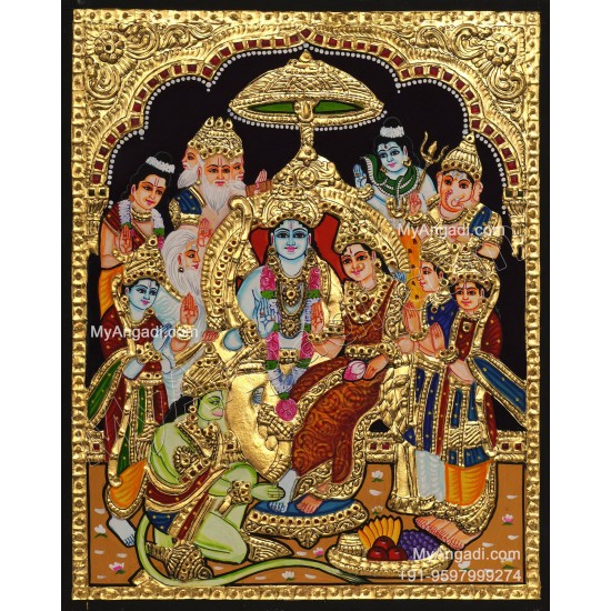 Ramar Pattabhisekam Tanjore Painting