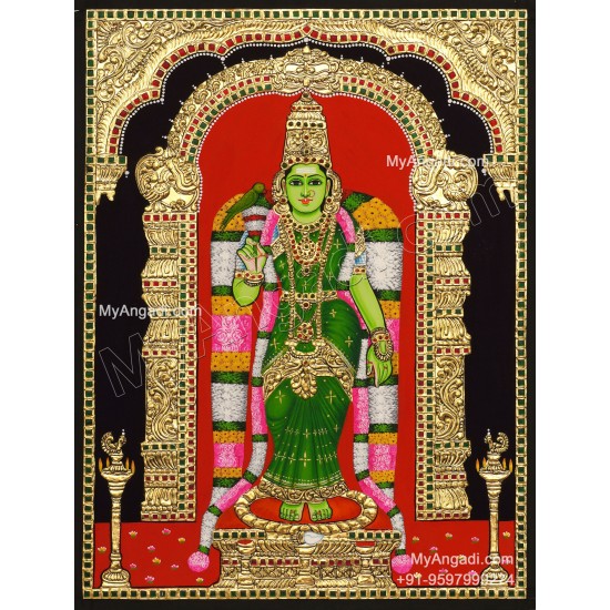 Meenakshi Amman Tanjore Painting