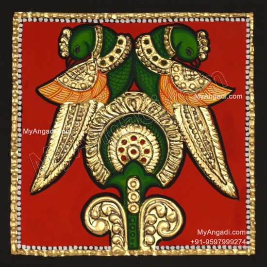 Parrot Tanjore Painting