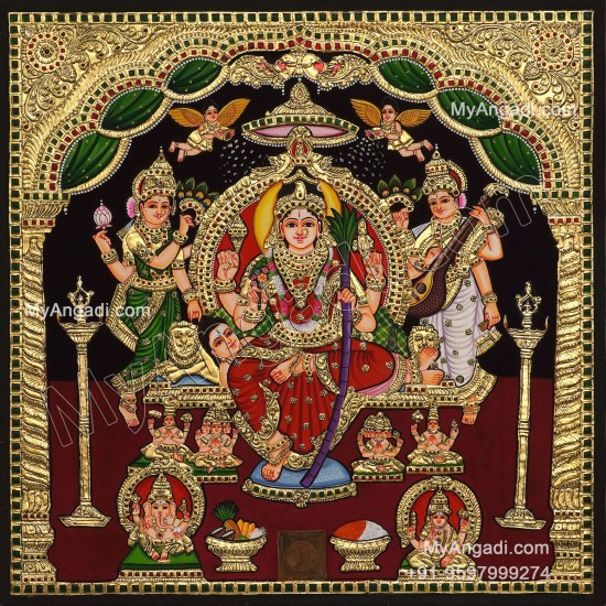 Raja Rajeshwari Tanjore Painting