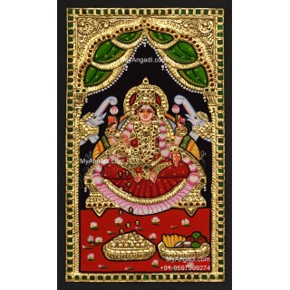 Gajalakshmi Tanjore Painting