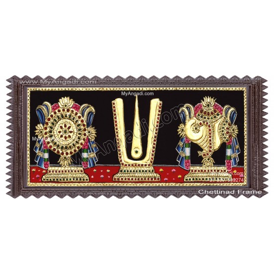 Sangu Chakram Namam Tanjore Painting