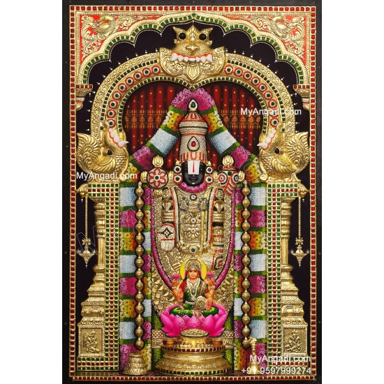 3d Balaji Lakshmi Tanjore Painting