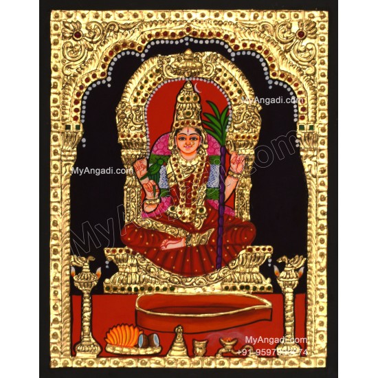Kamatchi Amman Tanjore Painting
