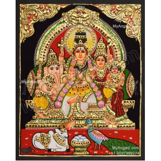 Shiva Family Tanjore Painting