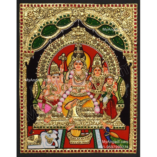 Shiva Family Tanjore Painting