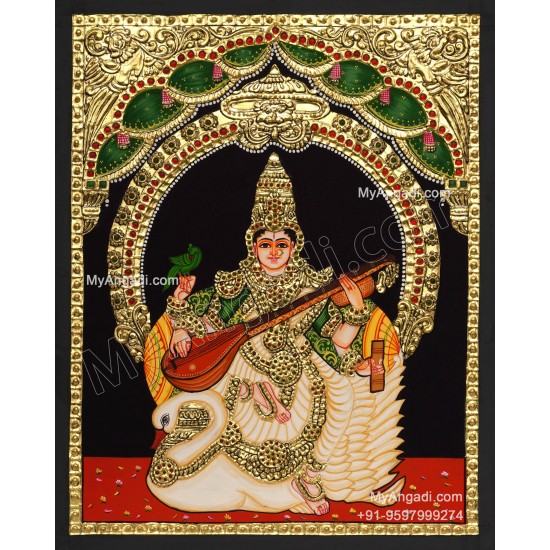 Saraswathi Tanjore Painting
