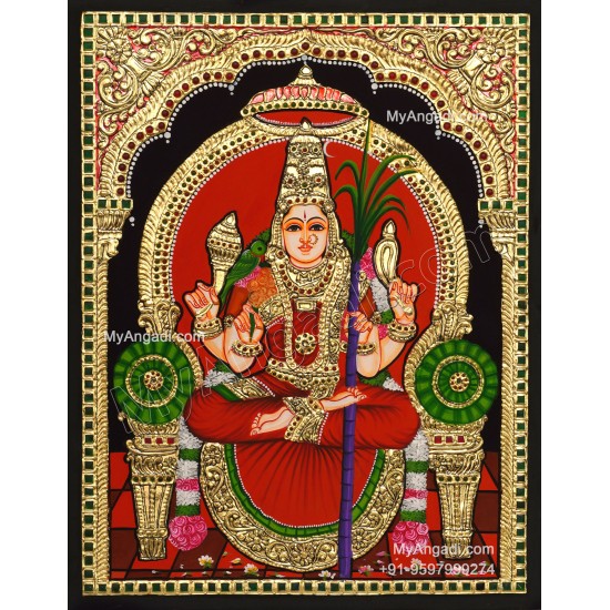 Kamatchi Amman Tanjore Painting