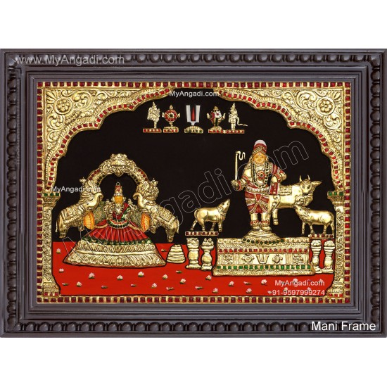 2D Rajagopalachari Sengamalathu Amman Tanjore Painting