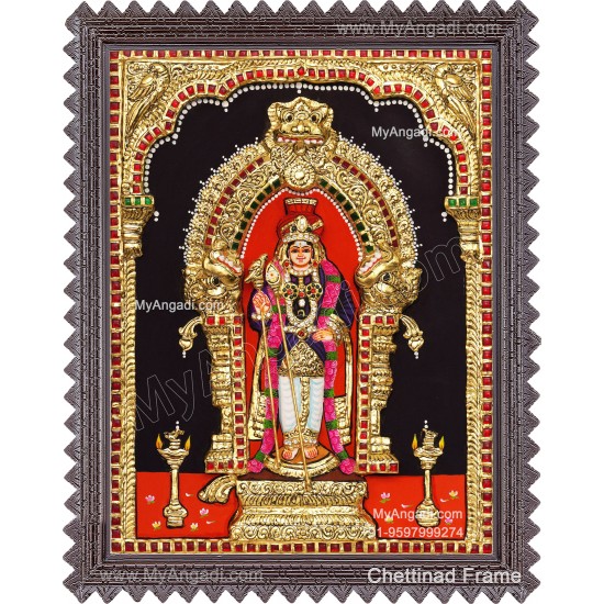 palani Raja Alangara Murugan 3D Tanjore Painting