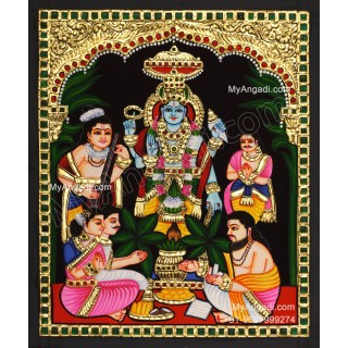 Sathyanarayana Swami Tanjore Painting