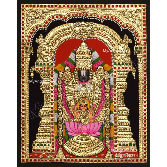 Venkateshwara  Swamy Tanjore Painting