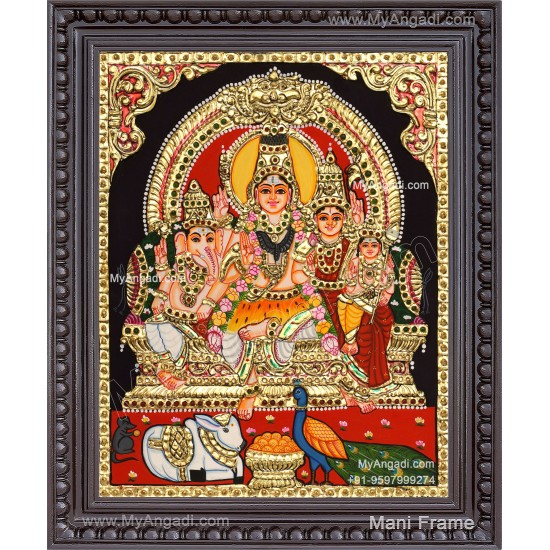 Shiva Family Tanjore Painting