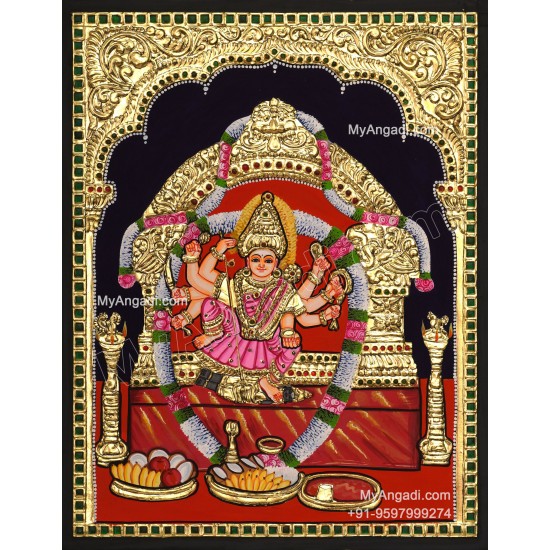 Kariya Kali Amman Tanjore Painting