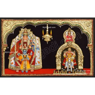  3D Devaki Krishna Lakshmi Ravalnath Tanjore Painting