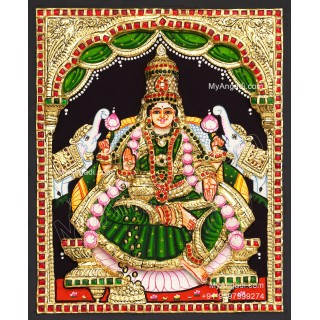 3D Gaja Lakshmi Tanjore Painting