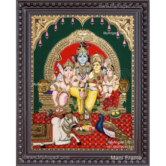 Shiva Family Tanjore Painting