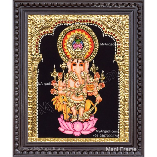 Kan Drishti Ganapathi Tanjore Painting