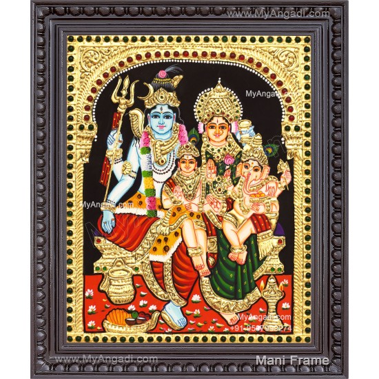 Shiva Family Tanjore Painting