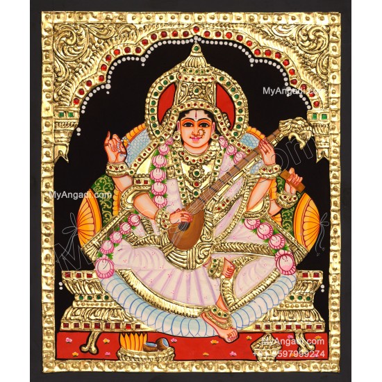 Saraswati Tanjore Painting