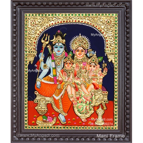 Shivan Family Tanjore Painting