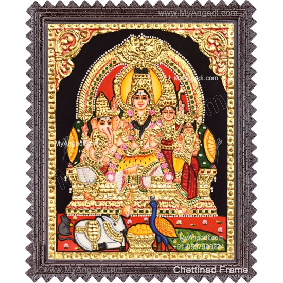 Shivan Family Tanjore Painting