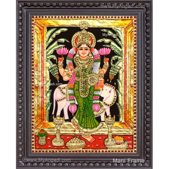 Grahalakshmi Tanjore Painting, Graha Lakshmi Tanjore Painting