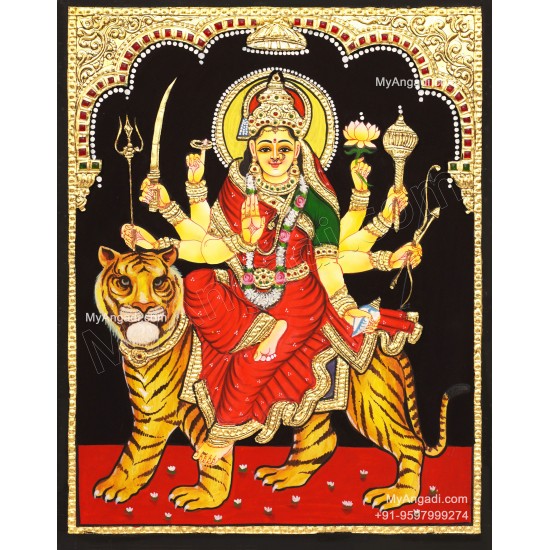 Durga Devi Tanjore Painting