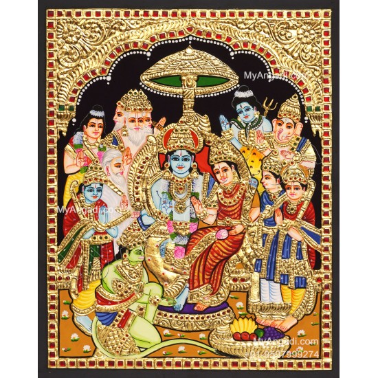 Ramar Pattabhisekam Tanjore Painting
