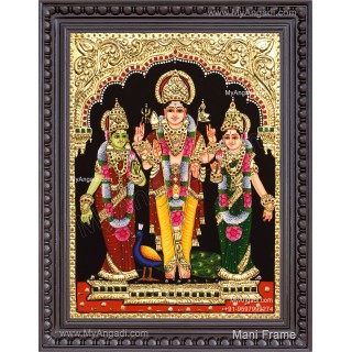 Murugar valli deivanai Tanjore Painting